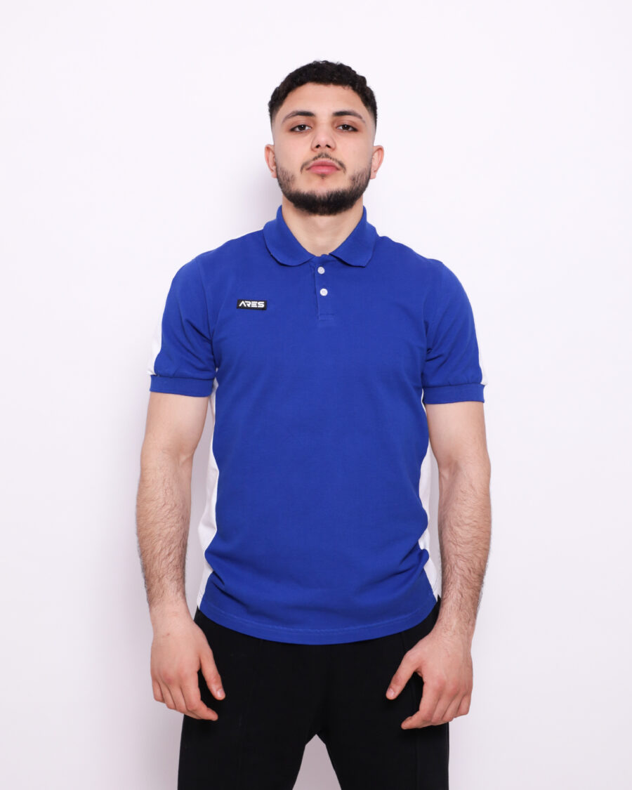 Polo Demi Manche Nuancé - Bleu et Blanc - 100% Cotton – Image 4