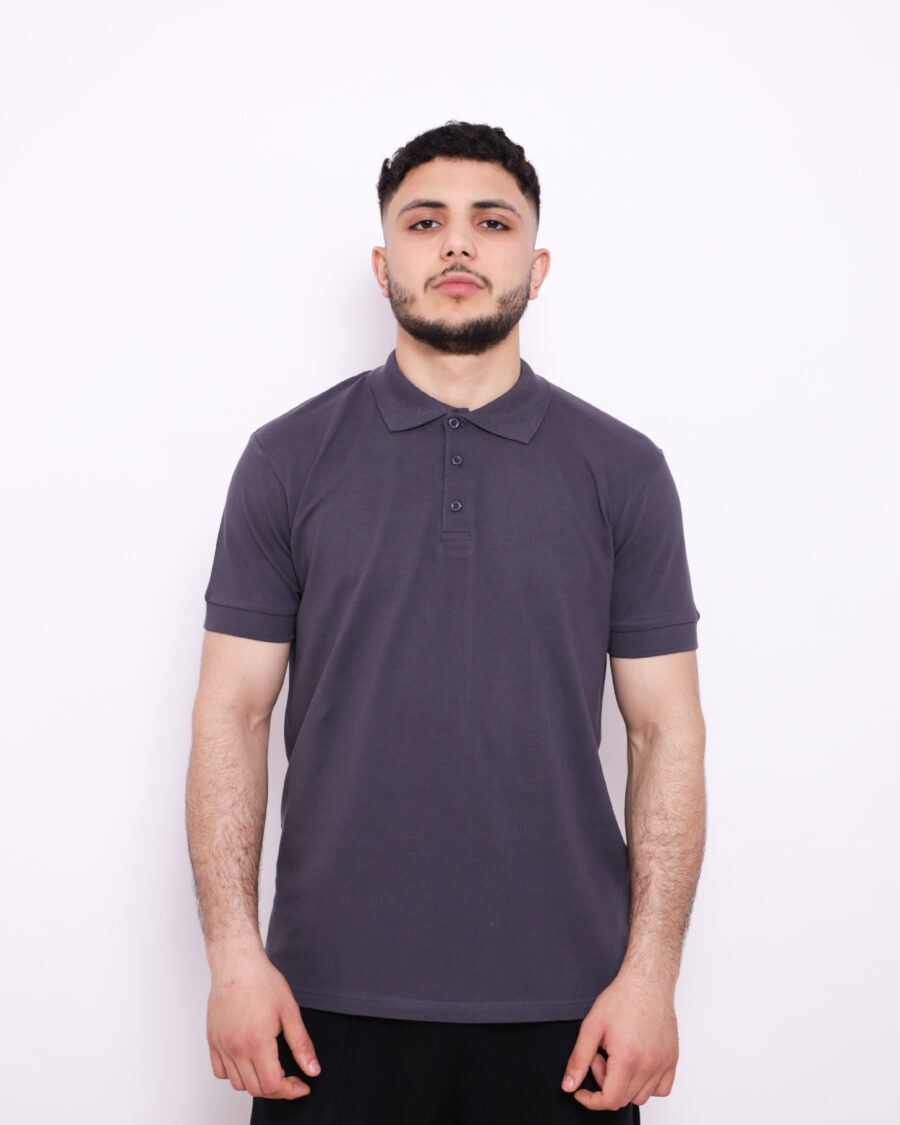 Polo de Travail Bleu Gris – 100% Coton