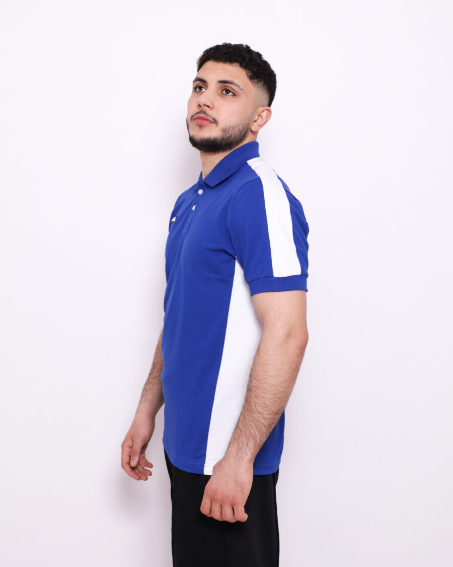 Polo Demi Manche Nuancé - Bleu et Blanc - 100% Cotton – Image 2