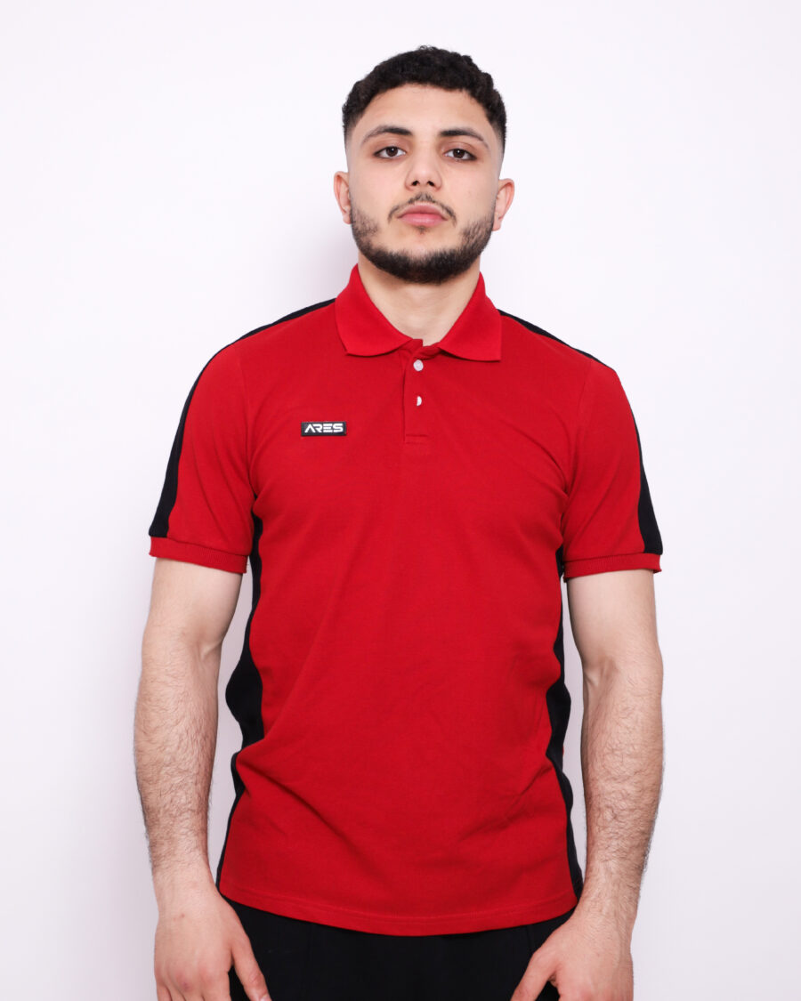 Polo Demi Manche Nuancé - Rouge et Noir – Image 2