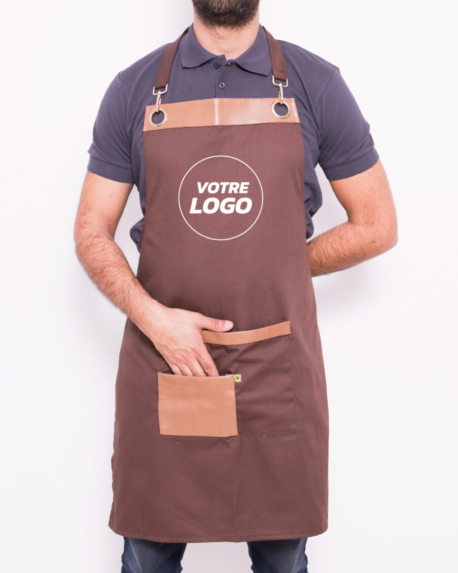 Blouse de Cuisine Haut de Gamme –  Élégance & Résistance - Marron