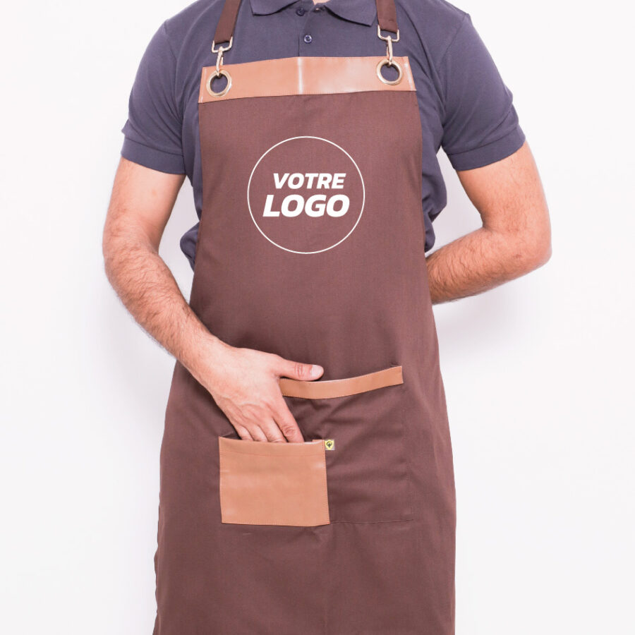 Blouse de Cuisine Haut de Gamme –  Élégance & Résistance - Marron