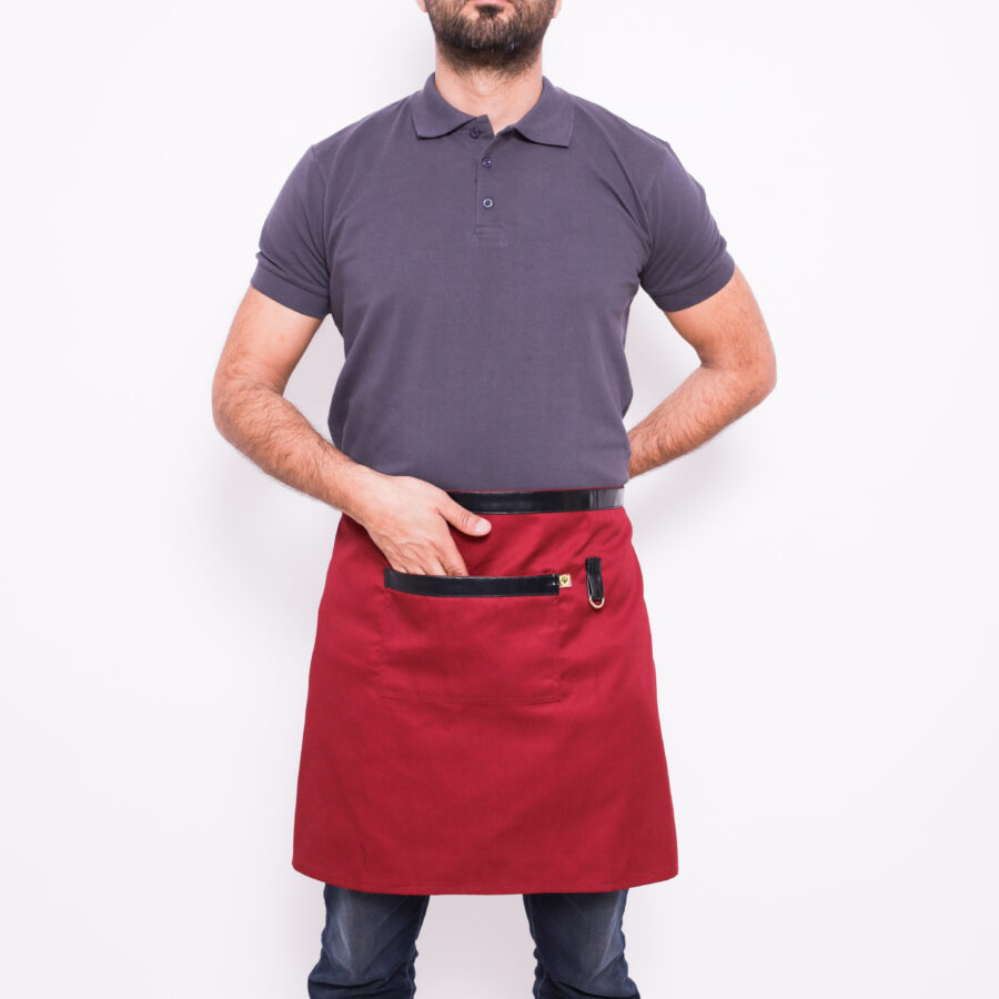 Demi Blouse de Cuisine Haut de Gamme – Élégance & Résistance - Rouge – Image 3