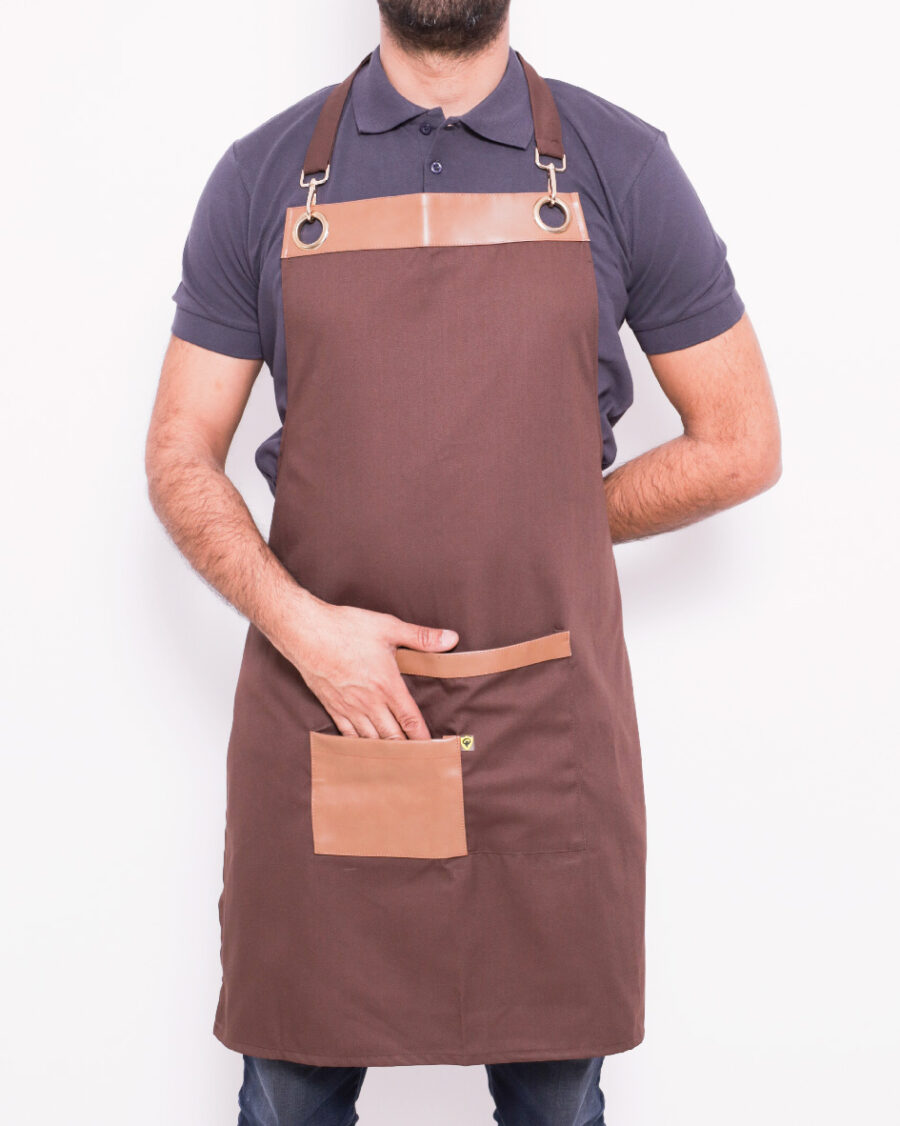 Blouse de Cuisine Haut de Gamme –  Élégance & Résistance - Marron – Image 3