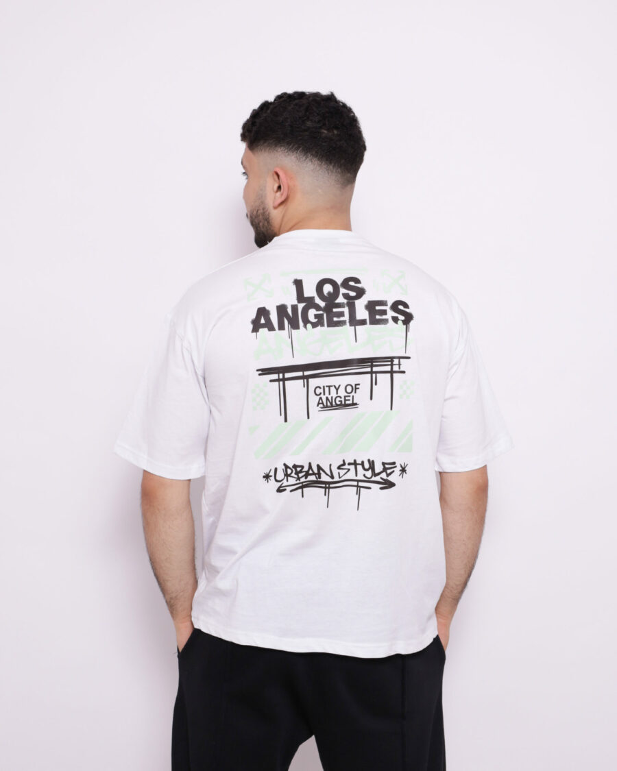 T-Shirt Oversize Imprimé - Blanc - 100% Cotton