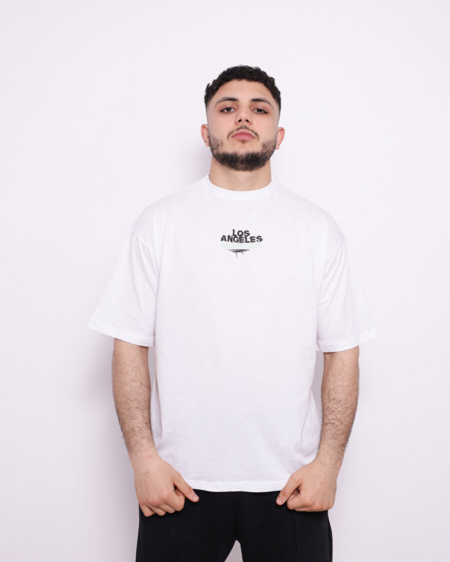 T-Shirt Oversize Imprimé - Blanc - 100% Cotton – Image 3