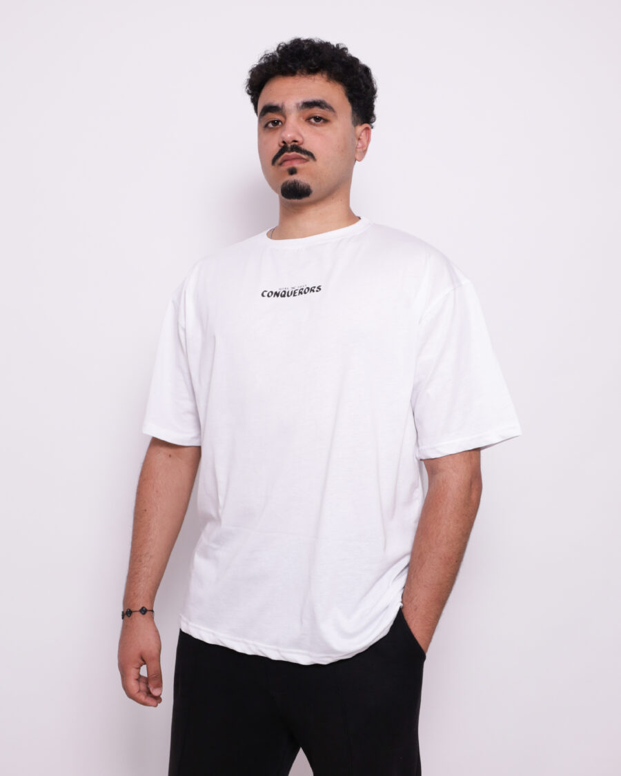 T-Shirt Oversize Imprimé - Blanc - 100% Cotton – Image 2