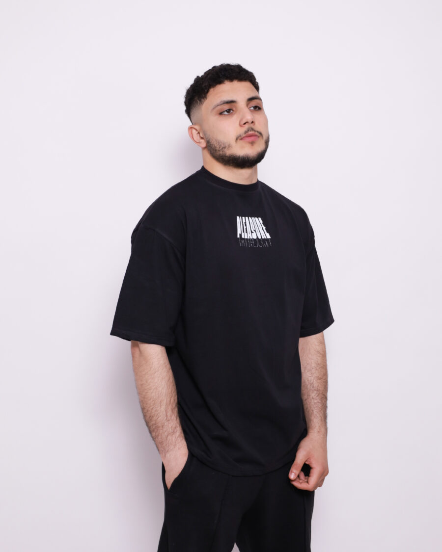 T-Shirt Oversize Imprimé - Noir - 100% Cotton – Image 2