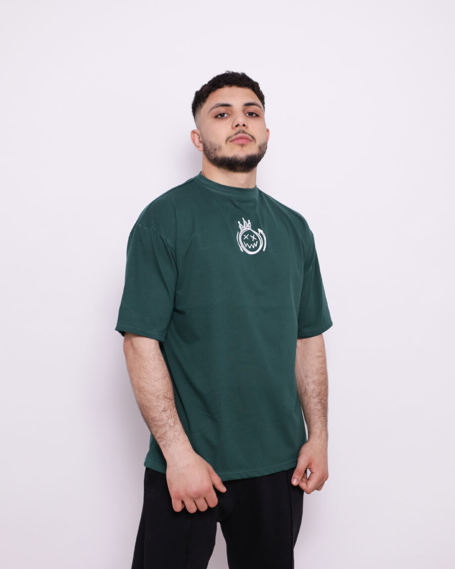 T-Shirt Oversize Imprimé - Vert - 100% Cotton – Image 3