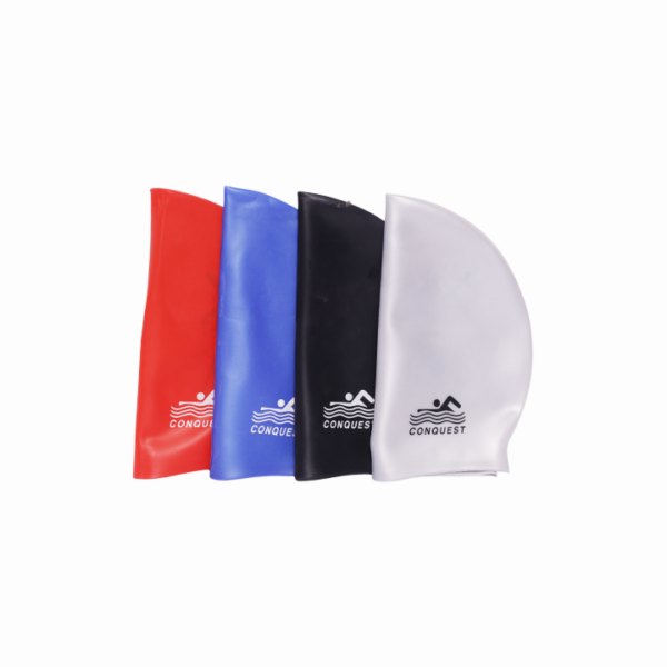 Bonnet de natation en silicone 100 %, confortable et extensible. Protège les cheveux du chlore et offre un excellent maintien pour la piscine et l’entraînement.