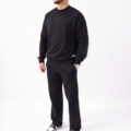 Ensemble Baggy et Sweatshirt en molleton oversize - Gris