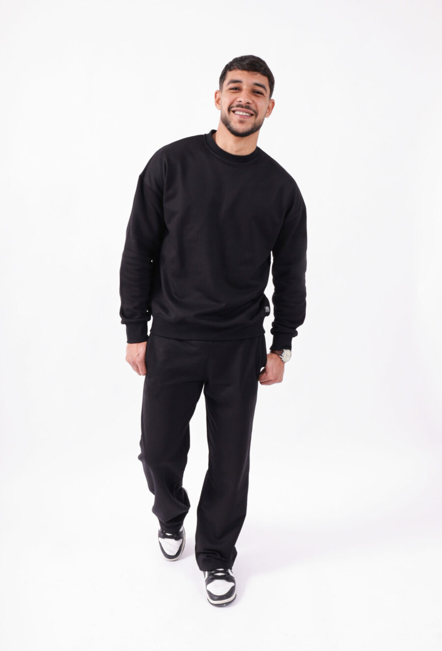 Ensemble Baggy et Sweatshirt en molleton oversize - Noir