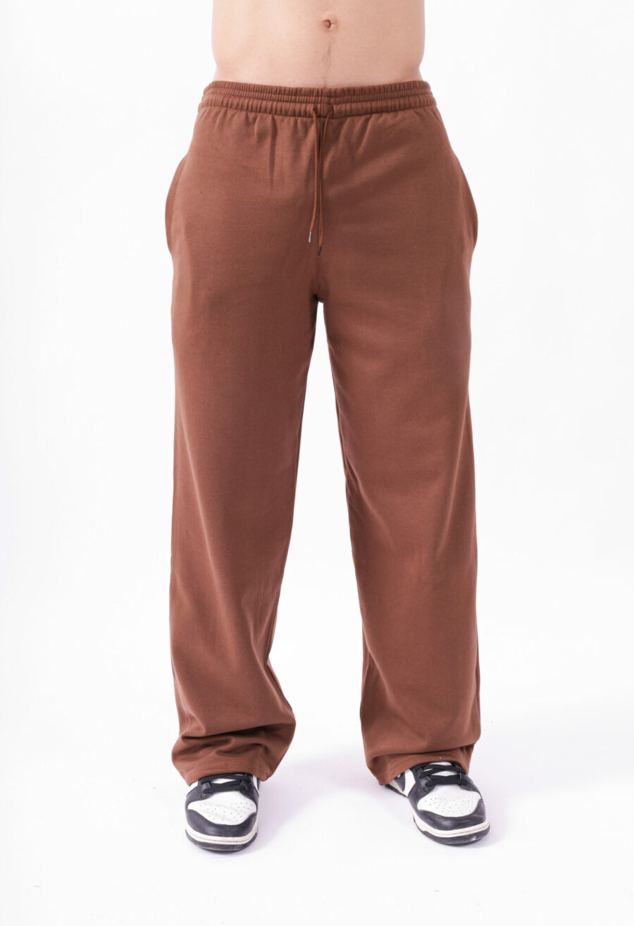 Pantalon Baggy en Molleton Marron – Oversize Confort & Style Streetwear