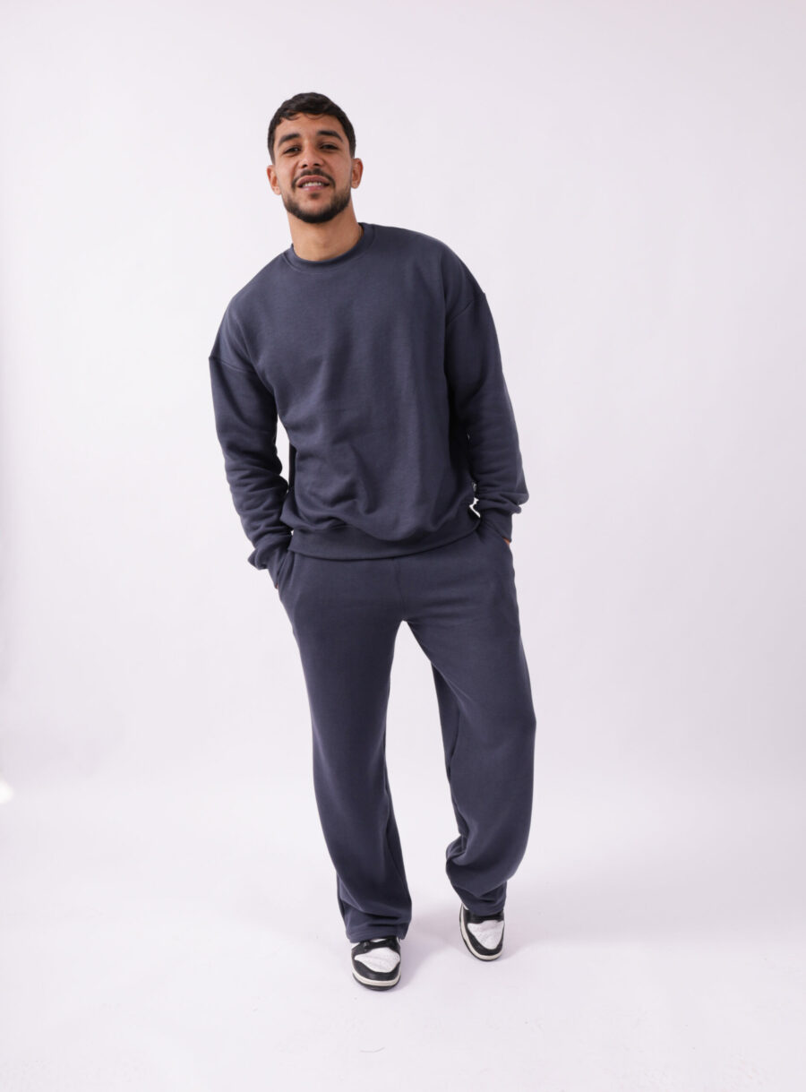 Ensemble Baggy et Sweatshirt en molleton oversize - Gris
