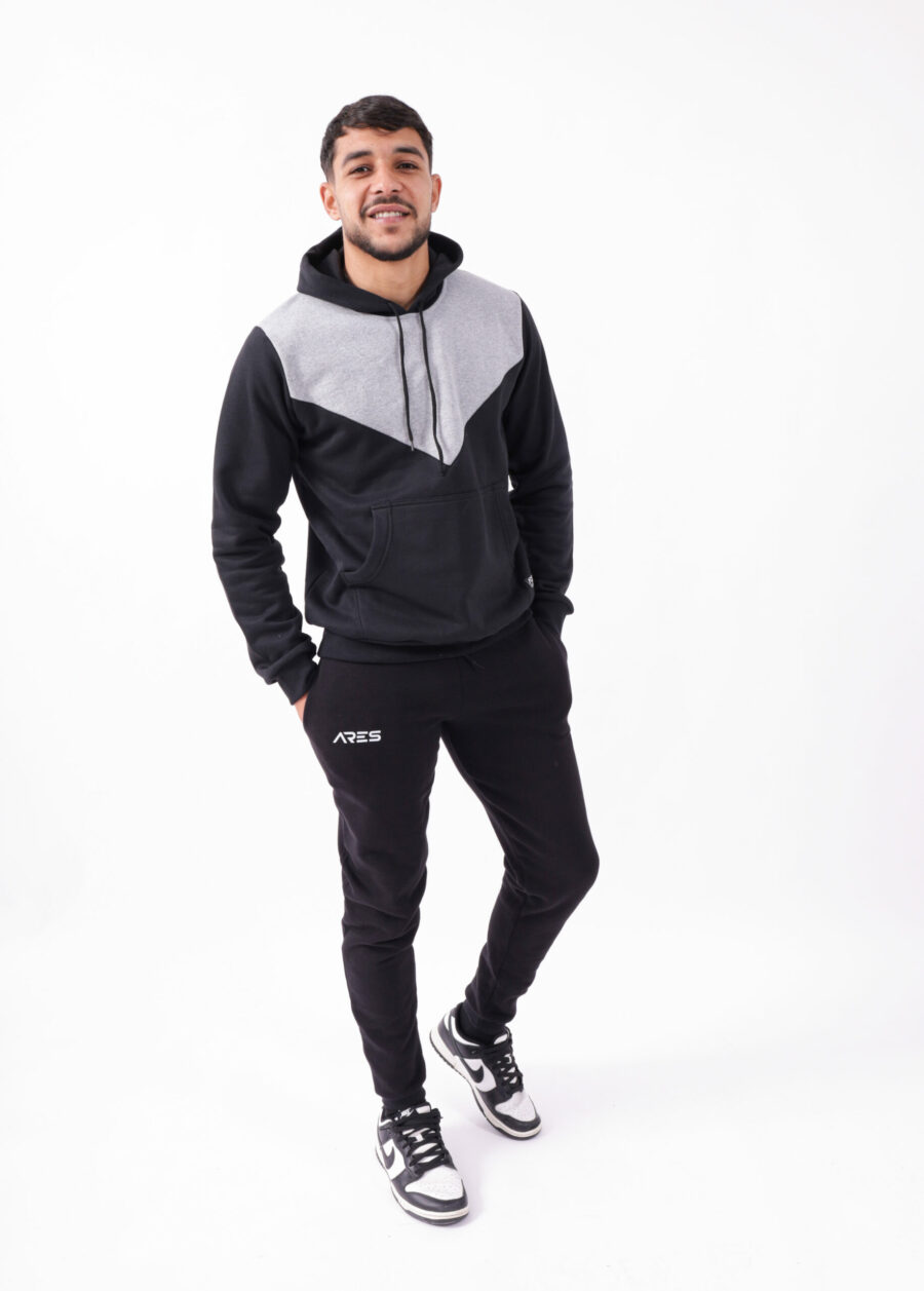 Hoodie ARES Bicolore & Jogger Noir – Look Streetwear